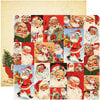 Reminisce - Dear Santa Collection - Christmas - 12 x 12 Double Sided Paper - Santa Collage