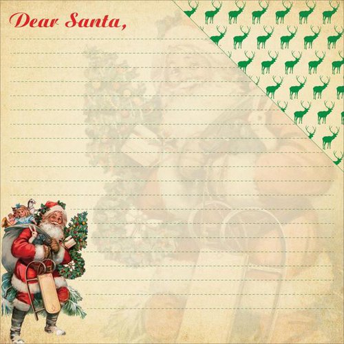 Reminisce - Dear Santa Collection - Christmas - 12 x 12 Double Sided Paper - Dear Santa