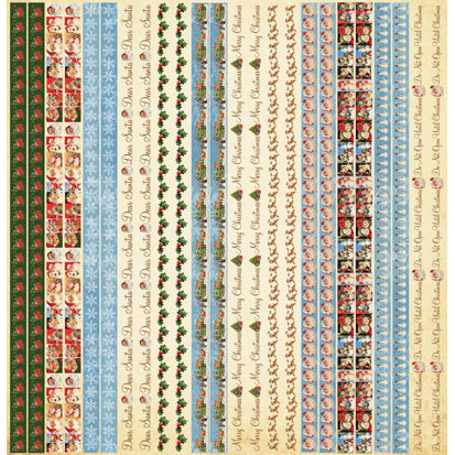 Reminisce - Dear Santa Collection - Christmas - 12 x 12 Cardstock Stickers - Border