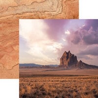 Reminisce - Desert Landscape Collection - 12 x 12 Double Sided Paper - Colorful Sunrise