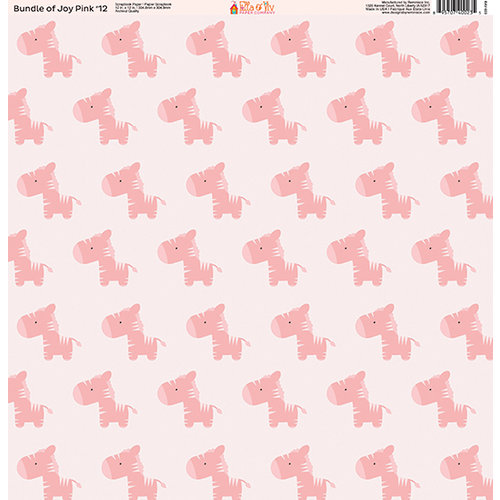 Ella and Viv Paper Company - Bundle of Joy Pink Collection - 12 x 12 Paper - Twelve