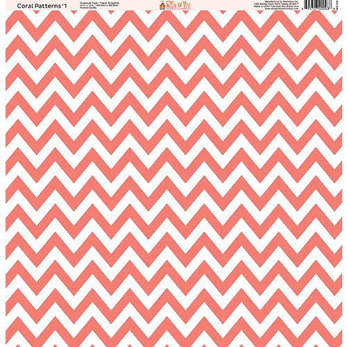 Ella and Viv Paper Company - Coral Patterns Collection - 12 x 12 Paper - One