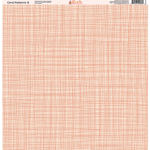 Ella and Viv Paper Company - Coral Patterns Collection - 12 x 12 Paper - Six