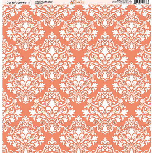 Ella and Viv Paper Company - Coral Patterns Collection - 12 x 12 Paper - Fourteen