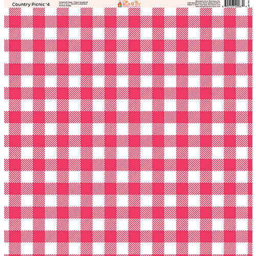Ella and Viv Paper Company - Country Picnic Collection - 12 x 12 Paper - Four
