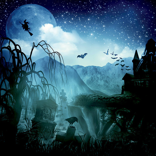 Ella and Viv Paper Company - Dark Hallow Collection - Halloween - 12 x 12 Paper - The Witch's Escape