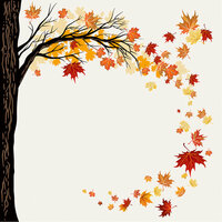 Ella and Viv Paper Company - Autumn Inspired Collection - 12 x 12 Paper - Dancing Leaves