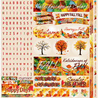 Ella and Viv Paper Company - Autumn Inspired Collection - 12 x 12 Cardstock Stickers - Alpha