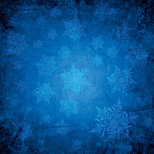 Ella and Viv Paper Company - Blue Christmas Collection - 12 x 12 Paper - Cerulean Blue
