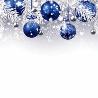 Ella and Viv Paper Company - Blue Christmas Collection - 12 x 12 Paper - Indigo Ornaments