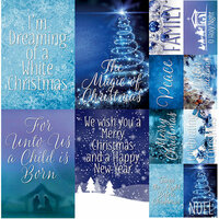 Ella and Viv Paper Company - Blue Christmas Collection - 12 x 12 Cardstock Stickers - Poster