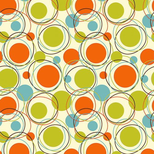 Ella and Viv Paper Company - Mid Century Modern Collection - 12 x 12 Paper - Circles
