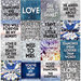 Ella and Viv Paper Company - Princess Cut Collection - 12 x 12 Cardstock Stickers - Square