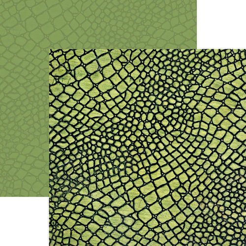 Ella and Viv Paper Company - Animal Kingdom Collection - 12 x 12 Double Sided Paper - Green Snake