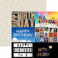Ella and Viv Paper Company - Happy Birthday Collection - 12 x 12 Double Sided Paper - Birthday Cards 2