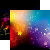 Ella and Viv Paper Company - Neon Nights Collection - 12 x 12 Double Sided Paper - Glowing Stars