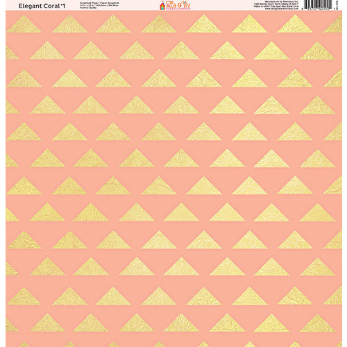 Ella and Viv Paper Company - Elegant Coral Collection - 12 x 12 Paper - One