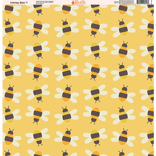 Ella and Viv Paper Company - Honey Bee Collection - 12 x 12 Paper - One