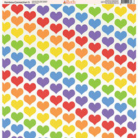 Ella and Viv Paper Company - Rainbow Connection Collection - 12 x 12 Paper - Five