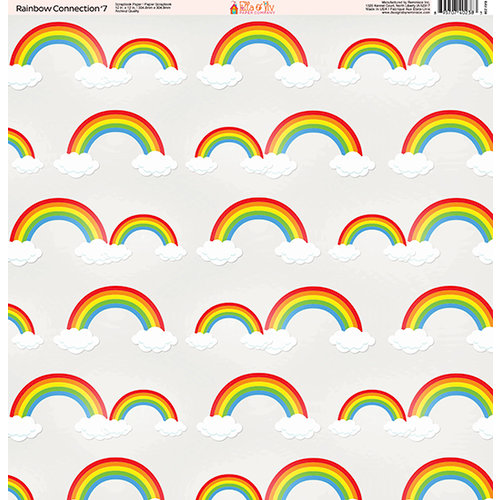 Ella and Viv Paper Company - Rainbow Connection Collection - 12 x 12 Paper - Seven