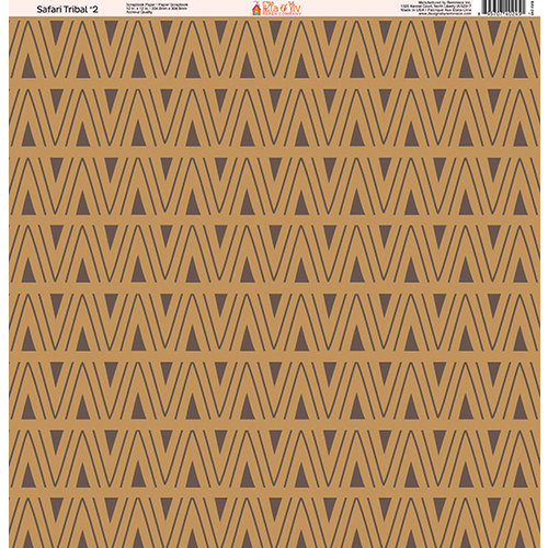 Ella and Viv Paper Company - Safari Tribal Collection - 12 x 12 Paper - Two