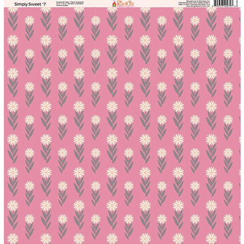 Ella and Viv Paper Company - Simply Sweet Collection - 12 x 12 Paper - Seven