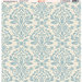 Ella and Viv Paper Company - Slate Blue Damask Collection - 12 x 12 Paper - Four