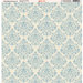 Ella and Viv Paper Company - Slate Blue Damask Collection - 12 x 12 Paper - Six