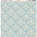Ella and Viv Paper Company - Slate Blue Damask Collection - 12 x 12 Paper - Ten