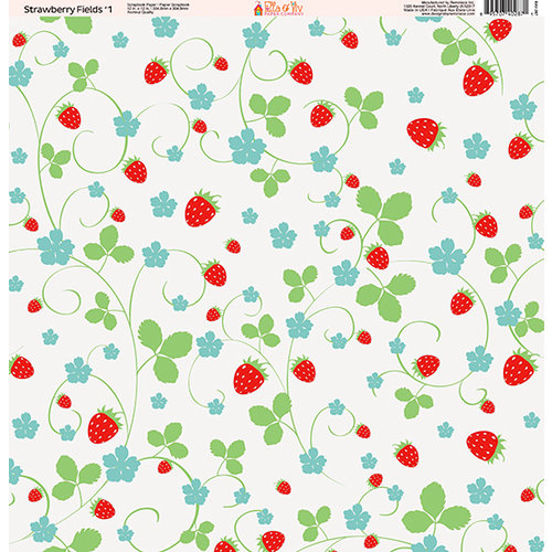 Ella and Viv Paper Company - Strawberry Fields Collection - 12 x 12 Paper - One