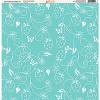 Ella and Viv Paper Company - Strawberry Fields Collection - 12 x 12 Paper - Eight