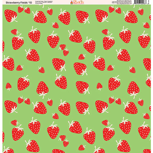 Ella and Viv Paper Company - Strawberry Fields Collection - 12 x 12 Paper - Ten