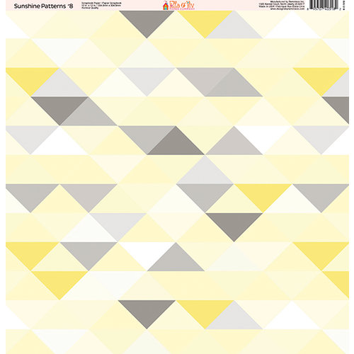 Ella and Viv Paper Company - Sunshine Patterns Collection - 12 x 12 Paper - Eight