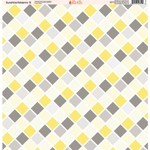 Ella and Viv Paper Company - Sunshine Patterns Collection - 12 x 12 Paper - Nine