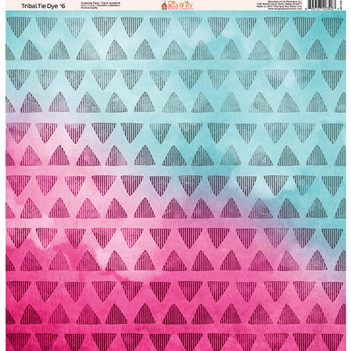 Ella and Viv Paper Company - Tribal Tie Dye Collection - 12 x 12 Paper - Six