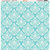 Ella and Viv Paper Company - Turquoise Damask Collection - 12 x 12 Paper - Six