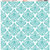 Ella and Viv Paper Company - Turquoise Damask Collection - 12 x 12 Paper - Nine