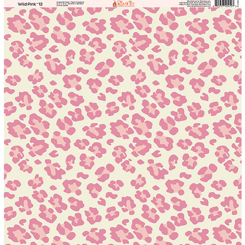 Ella and Viv Paper Company - Wild Pink Collection - 12 x 12 Paper - Twelve