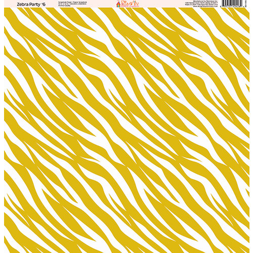 Ella and Viv Paper Company - Zebra Party Collection - 12 x 12 Paper - Six