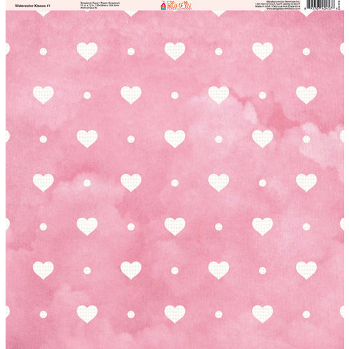 Ella and Viv Paper Company - Watercolor Kisses Collection - 12 x 12 Paper - One