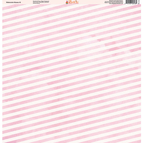 Ella and Viv Paper Company - Watercolor Kisses Collection - 12 x 12 Paper - Two