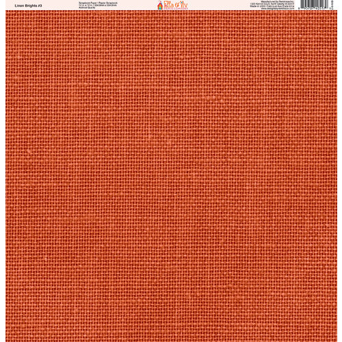 Ella and Viv Paper Company - Linen Brights Collection - 12 x 12 Paper - Three