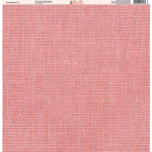 Ella and Viv Paper Company - Linen Brights Collection - 12 x 12 Paper - Twelve