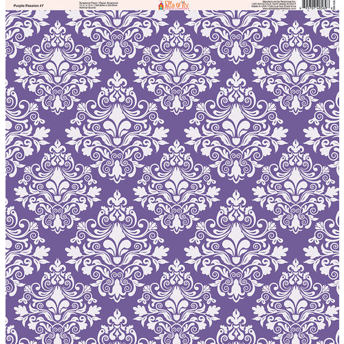 Ella and Viv Paper Company - Purple Passion Collection - 12 x 12 Paper - Seven
