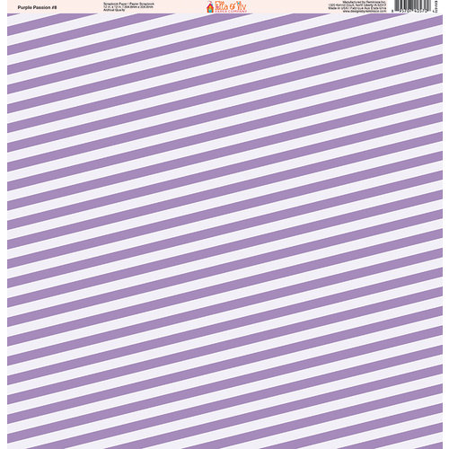 Ella and Viv Paper Company - Purple Passion Collection - 12 x 12 Paper - Eight