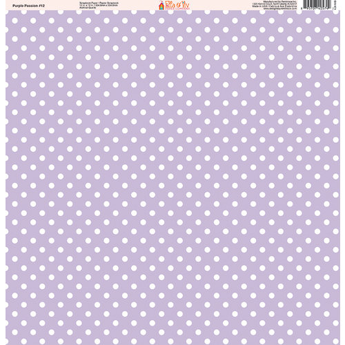 Ella and Viv Paper Company - Purple Passion Collection - 12 x 12 Paper - Twelve