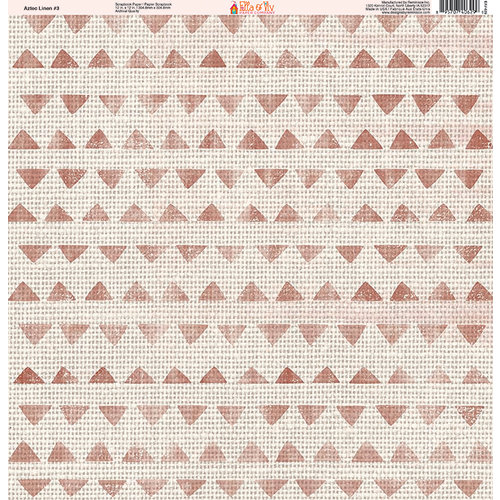 Ella and Viv Paper Company - Aztec Linen Collection - 12 x 12 Paper - Three