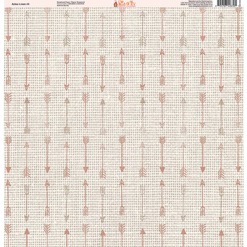 Ella and Viv Paper Company - Aztec Linen Collection - 12 x 12 Paper - Four
