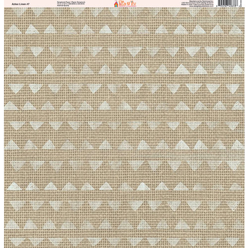 Ella and Viv Paper Company - Aztec Linen Collection - 12 x 12 Paper - Seven