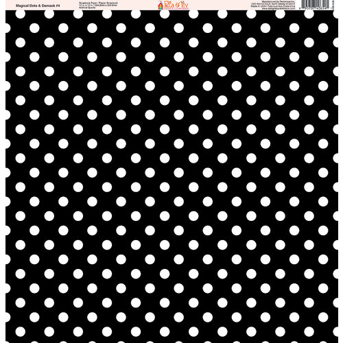 Ella and Viv Paper Company - Magical Dots and Damask Collection - 12 x 12 Paper - Four